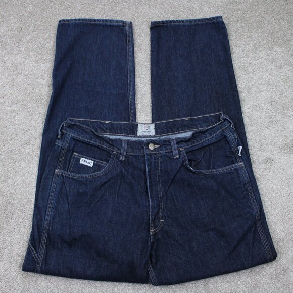 Tyndale FR Jeans Mens 35x34 Blue 5-Pocket FRMC FLF 800 Flame Resistant Workwear - Picture 1 of 16